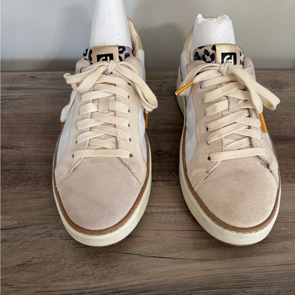 Cole Haan Cream and Gold Women's Sneakers - Picture 6 of 13